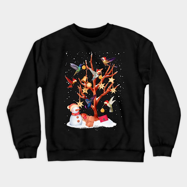 Hummingbirds Tree Christmas Is Coming With Funny Cute Bird Crewneck Sweatshirt by paynegabriel